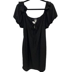 TALENT by Rosie Daze Boutique Black Eyelet Short Sleeve Lined Dress 2X NWT